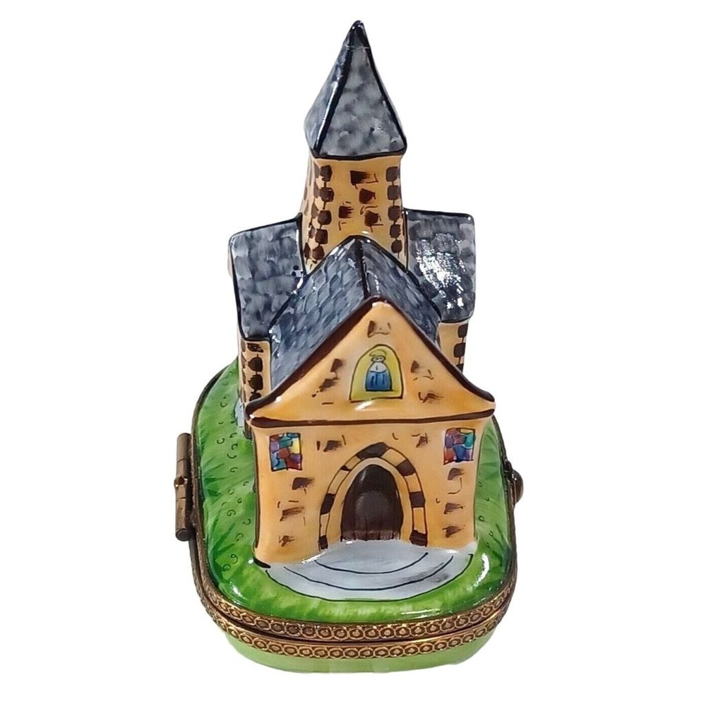 Limoges Old World Church Chapel Cathedral Trinket Box Very Rare! - Picture 9 of 11